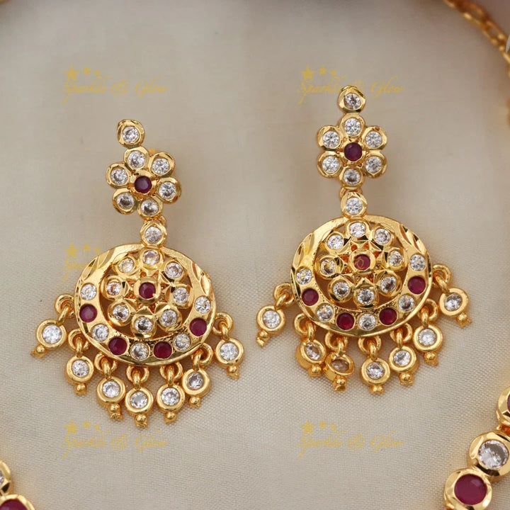 Exquisite Microgold Necklace Set - Elegant and Festive