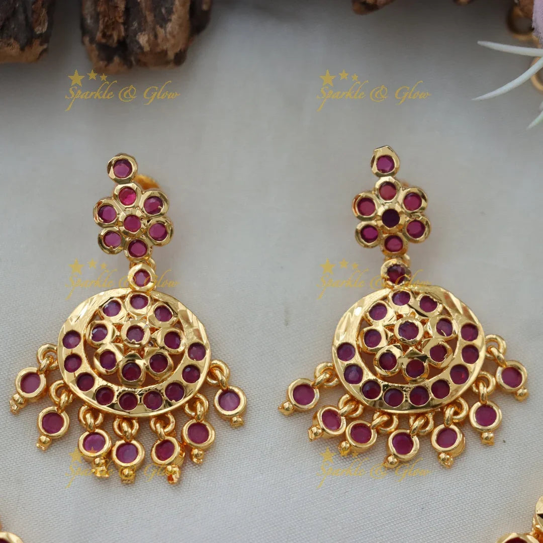 Exquisite Microgold Necklace Set - Elegant and Festive
