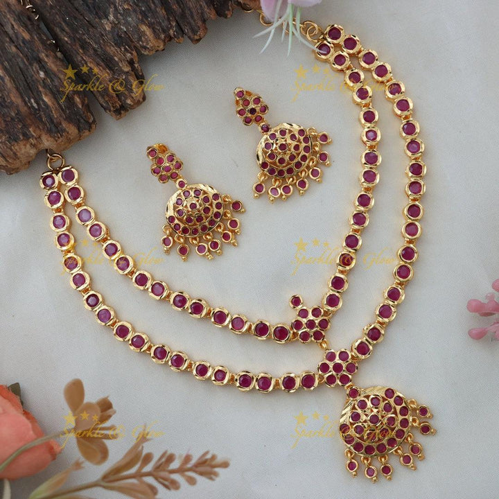 Exquisite Microgold Necklace Set - Elegant and Festive
