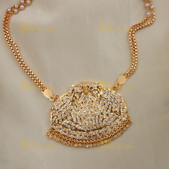 Premium Microgold Pendant Necklace for Festive Glam