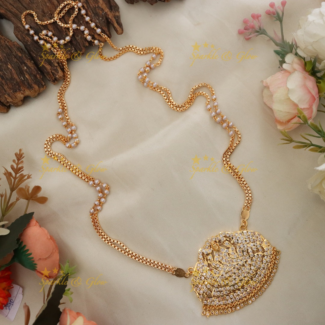 Premium Microgold Pendant Necklace for Festive Glam