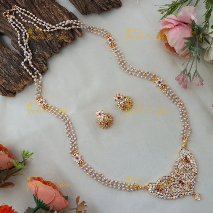 Elegant Microgold Necklace with Bridal Touch