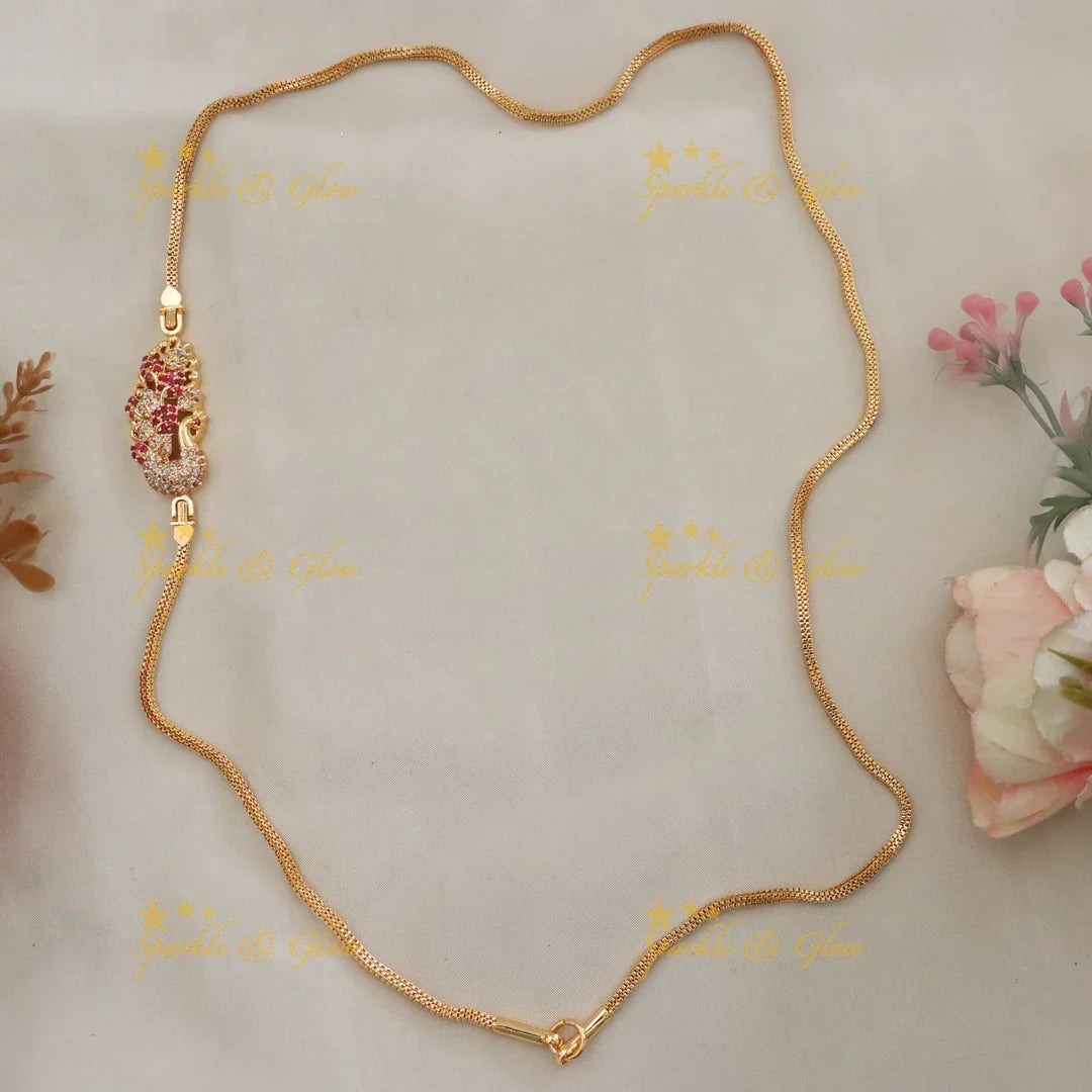 Elegant Microgold Mop Chain Necklace for Celebrations