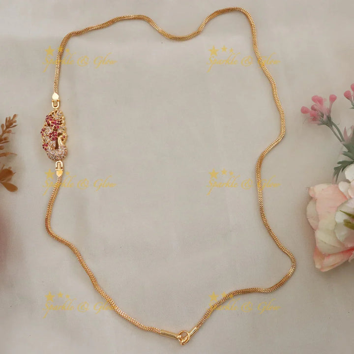 Elegant Microgold Mop Chain Necklace for Celebrations