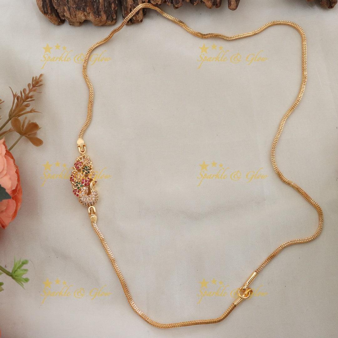 Elegant Microgold Mop Chain Necklace for Celebrations