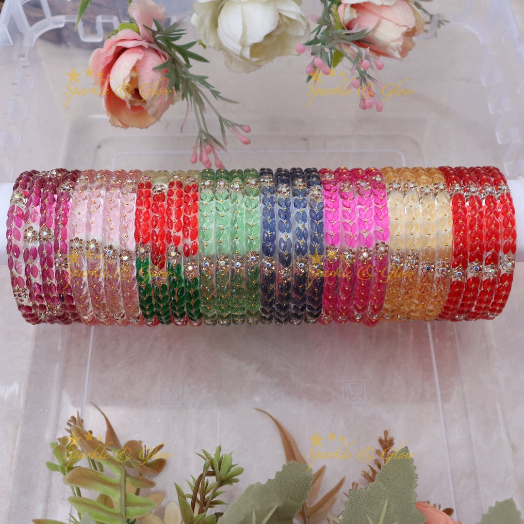 Vibrant Multi-Color Glass Bangles for Festive Occasions