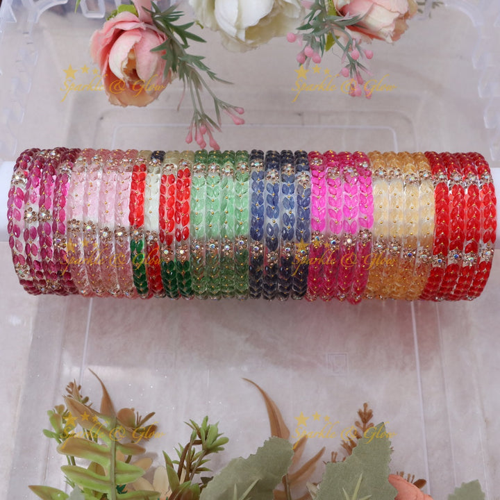 Vibrant Multi-Color Glass Bangles for Festive Occasions