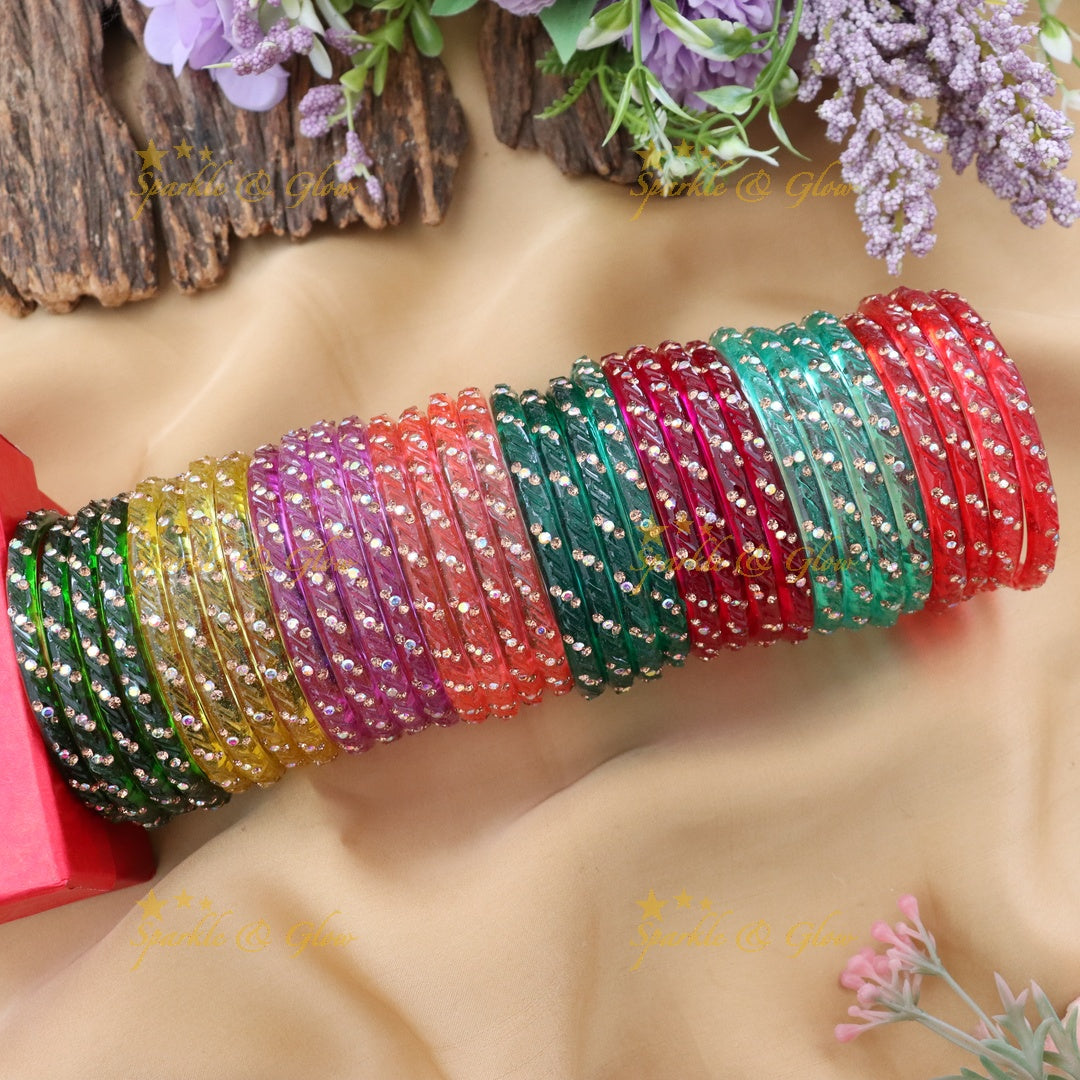 Multicolor Glass Bangles – Perfect for Every Celebration