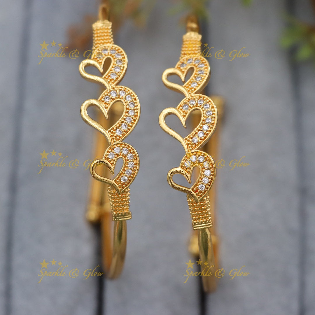 Dazzling Gold Microgold Bangle for Festive Elegance