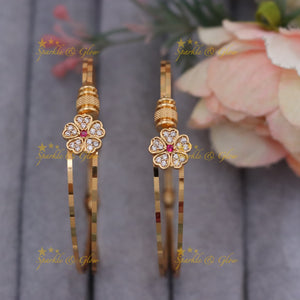 Exquisite Floral Microgold Bangles | New Festive Collection