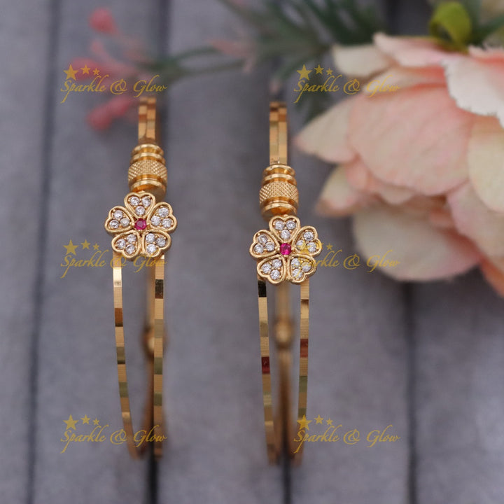 Exquisite Floral Microgold Bangles | New Festive Collection