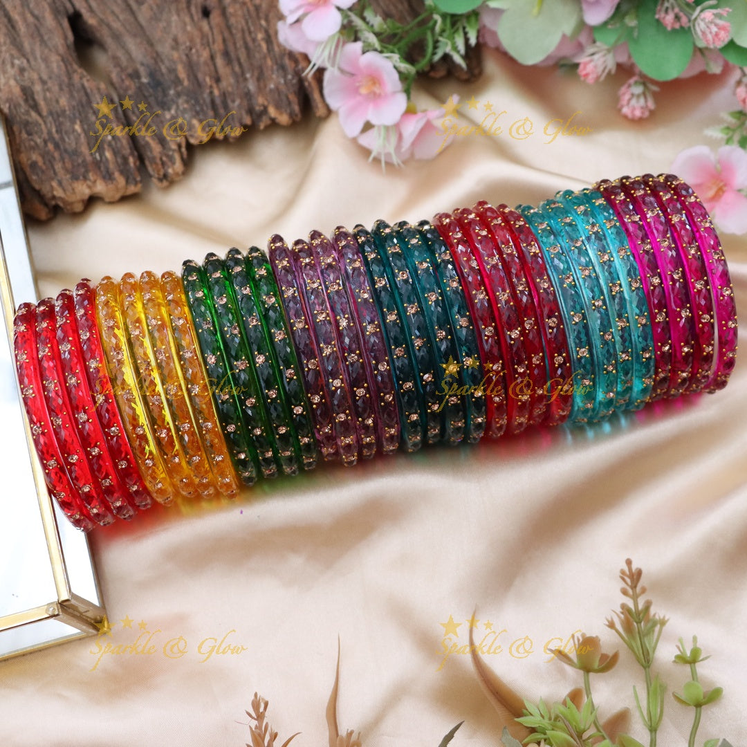 Vibrant Multicolor Glass Bangles for Festive Seasons