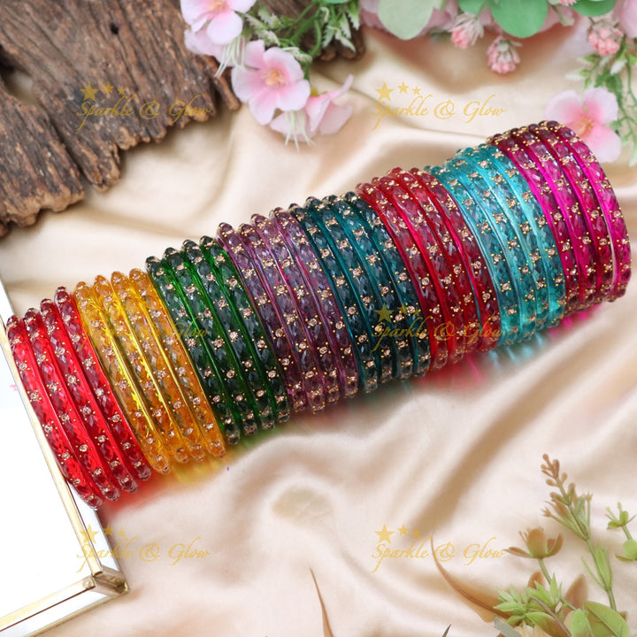 Vibrant Multicolor Glass Bangles for Festive Seasons