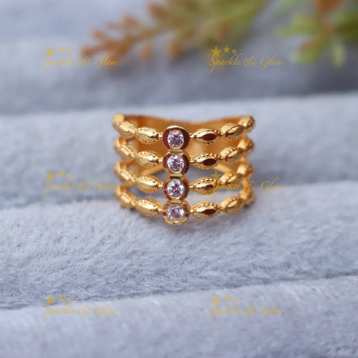 Exquisite Microgold Ring - Perfect for Festive Occasions