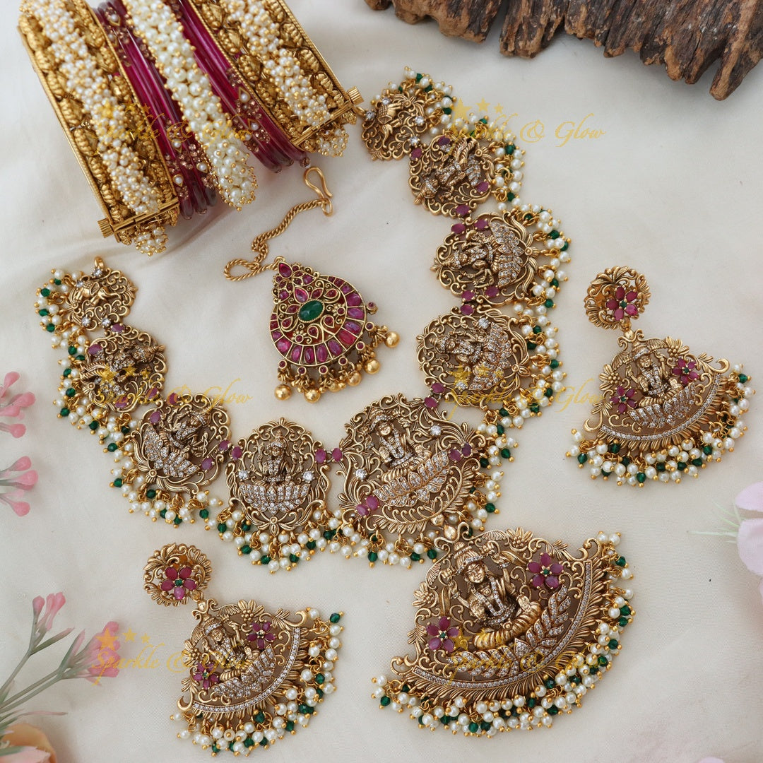 Exquisite Lakshmi Guttapusalu Semi Bridal Set