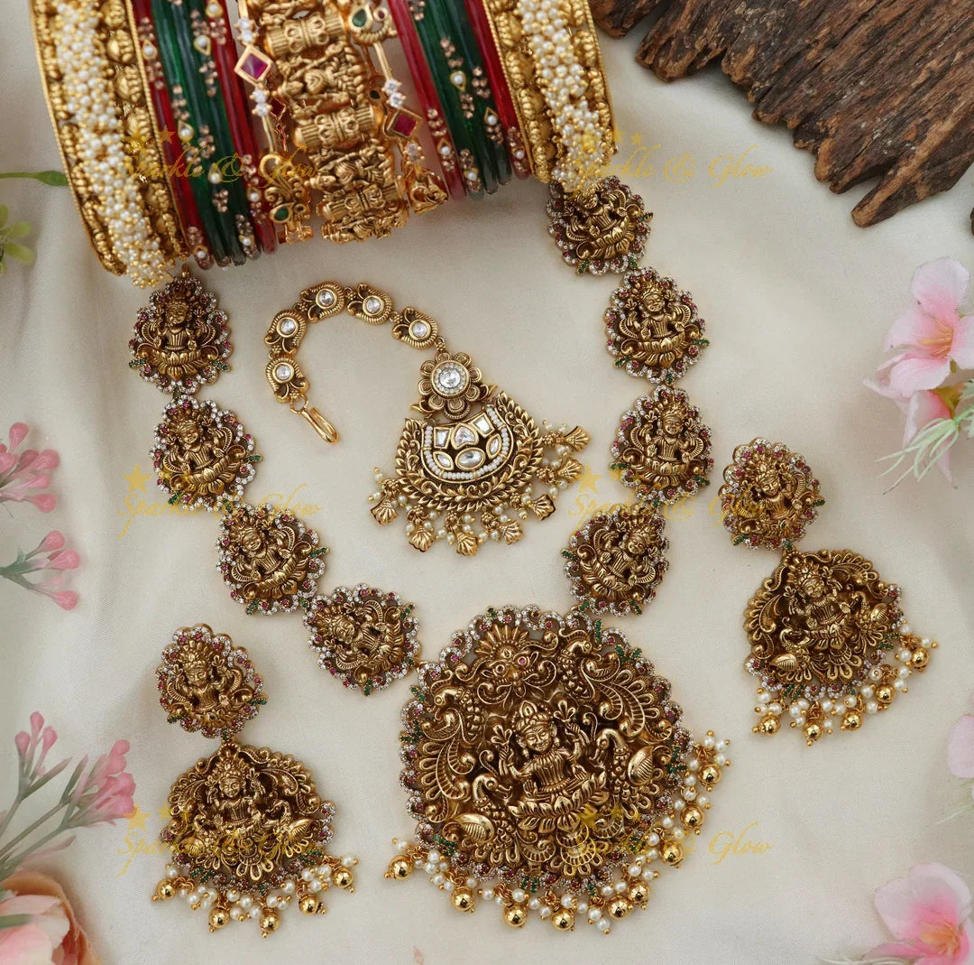 Exquisite Lakshmi Guttapusalu Semi Bridal Jewellery Set