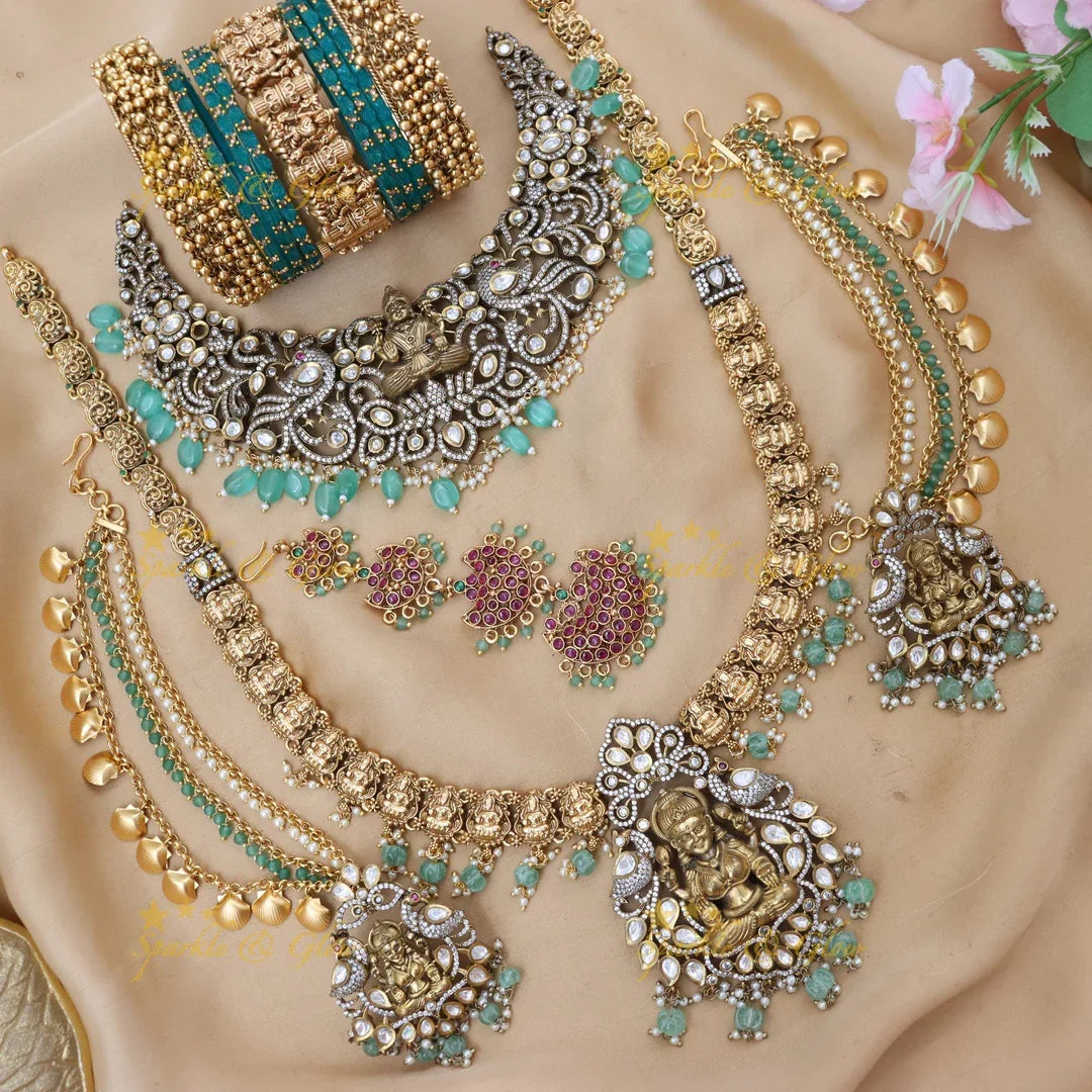 Stunning Victorian Lakshmi Floral Bridal Jewellery Set