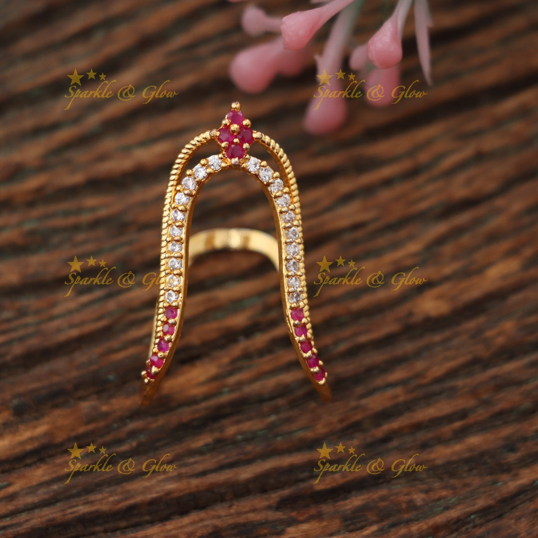 Dazzling Microgold Finger Ring for Wedding Elegance