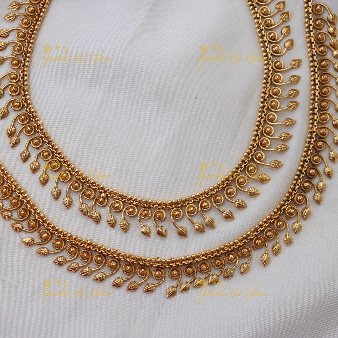 Elegant Gold Leaf Anklets for Weddings and Festivals
