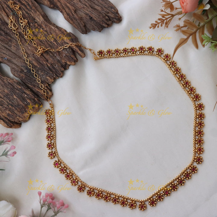 Exquisite Floral Beaded Hip Chain for Weddings & Festivals