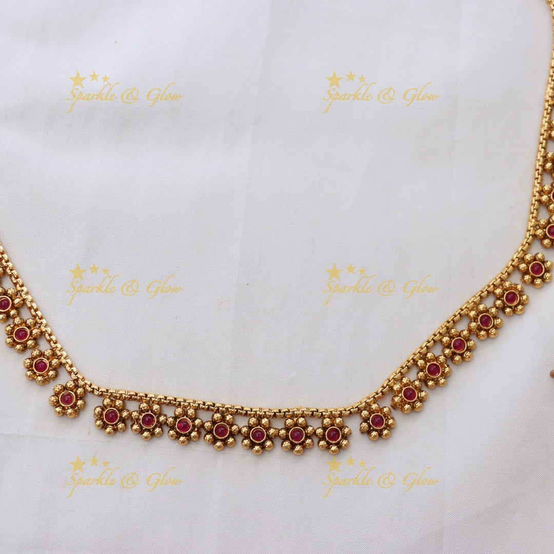 Exquisite Floral Beaded Hip Chain for Weddings & Festivals