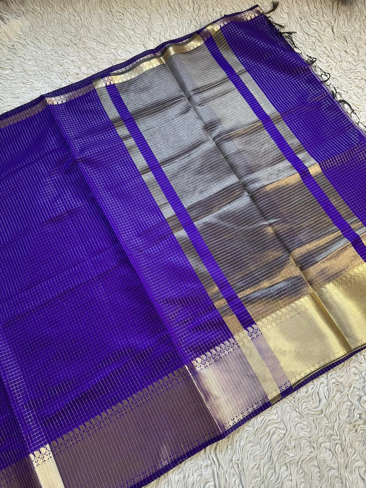 Royal Purple Banarasi Silk Saree | Sparkle & Glow