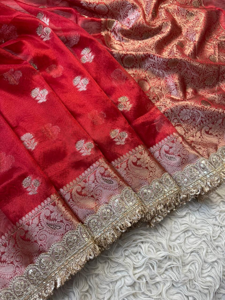 Exquisite Banarasi Maharani Tissue Saree for Celebrations