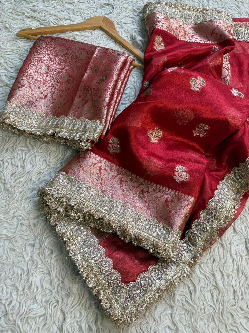 Exquisite Banarasi Maharani Tissue Saree for Celebrations