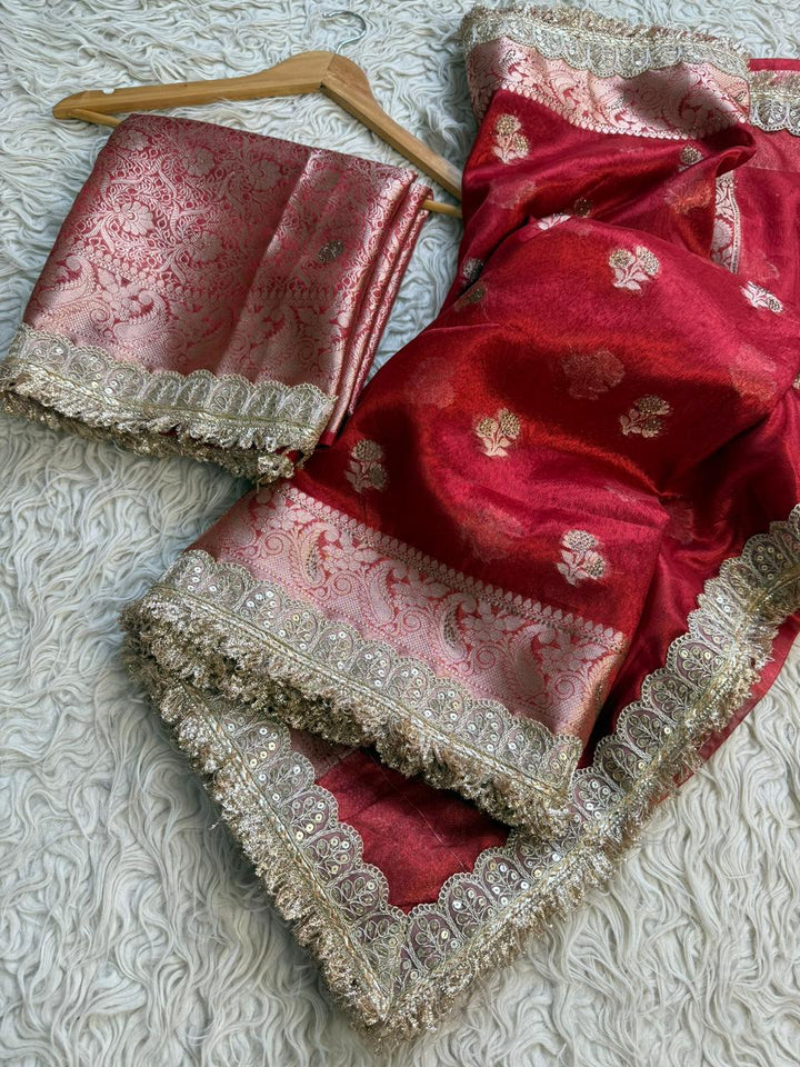 Exquisite Banarasi Maharani Tissue Saree for Celebrations