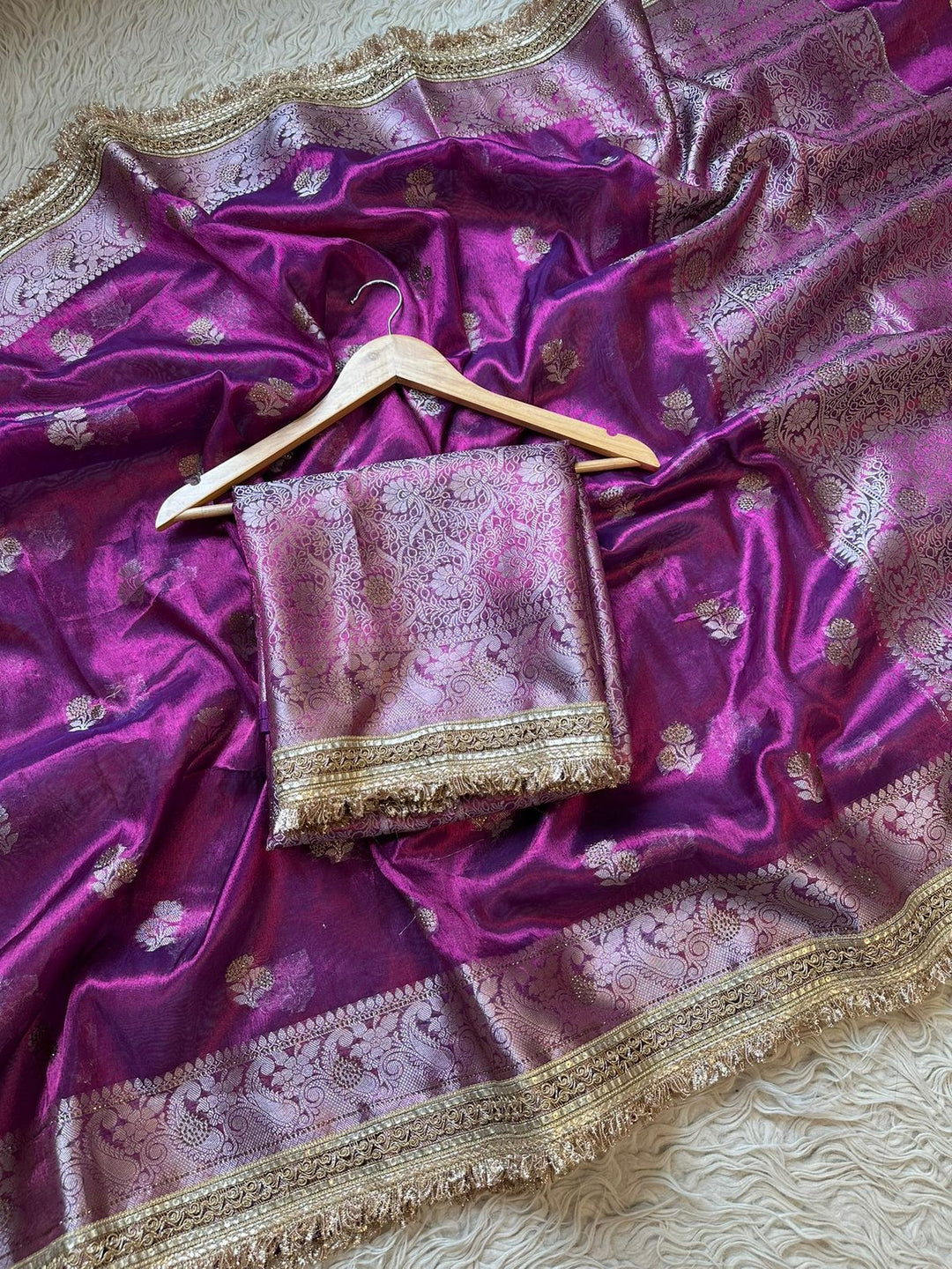 Exquisite Banarasi Maharani Tissue Saree for Celebrations