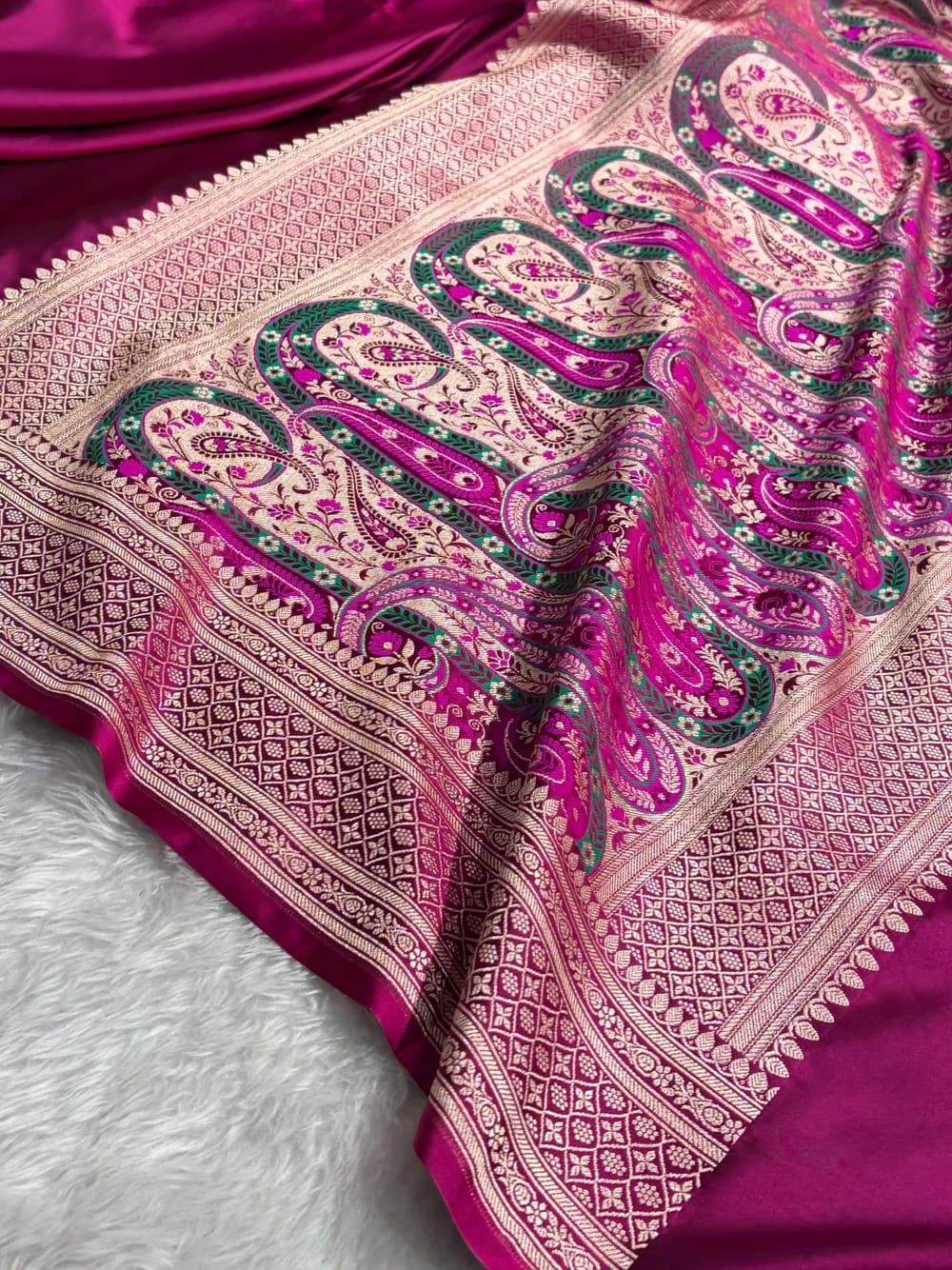 Elegant Banarasi Mashru Silk Saree for Weddings