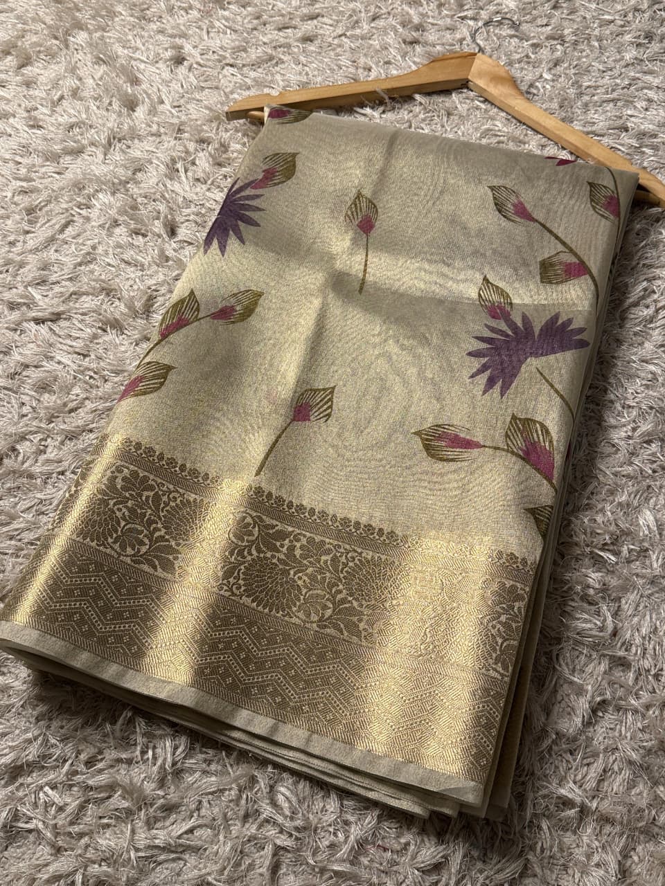 Exquisite Banarasi Saree with Floral Embroidery