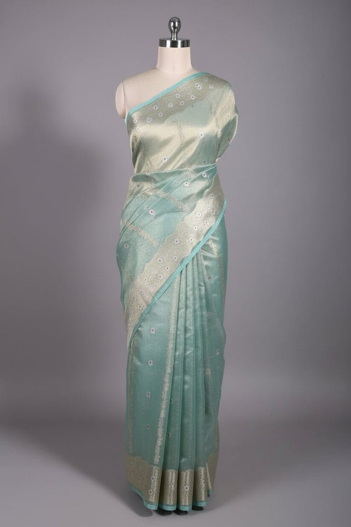 Exquisite Ghicha Silk Saree with Velvet Trim