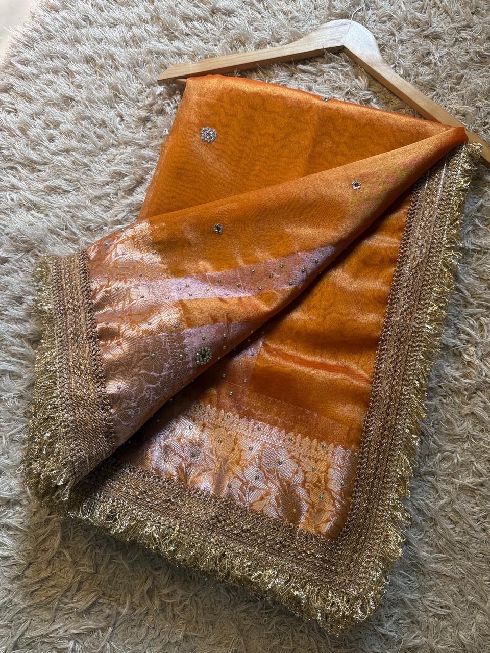 Luxurious Banarasi Tissue Silk Saree for Festivals