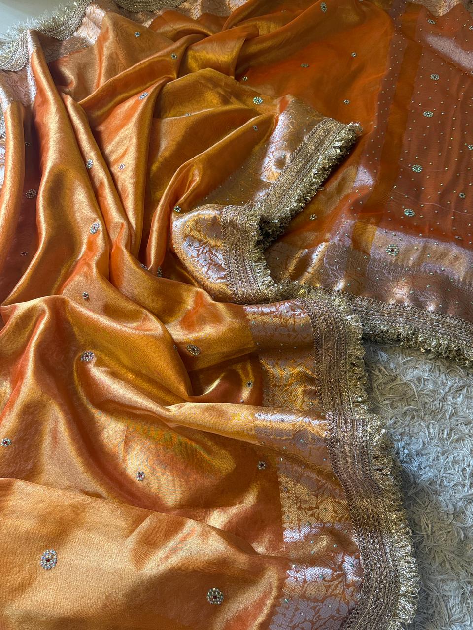 Luxurious Banarasi Tissue Silk Saree for Festivals