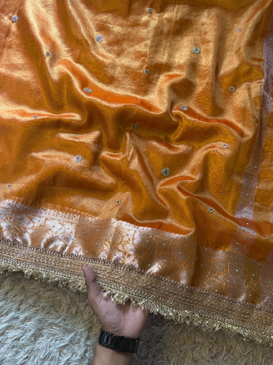 Luxurious Banarasi Tissue Silk Saree for Festivals