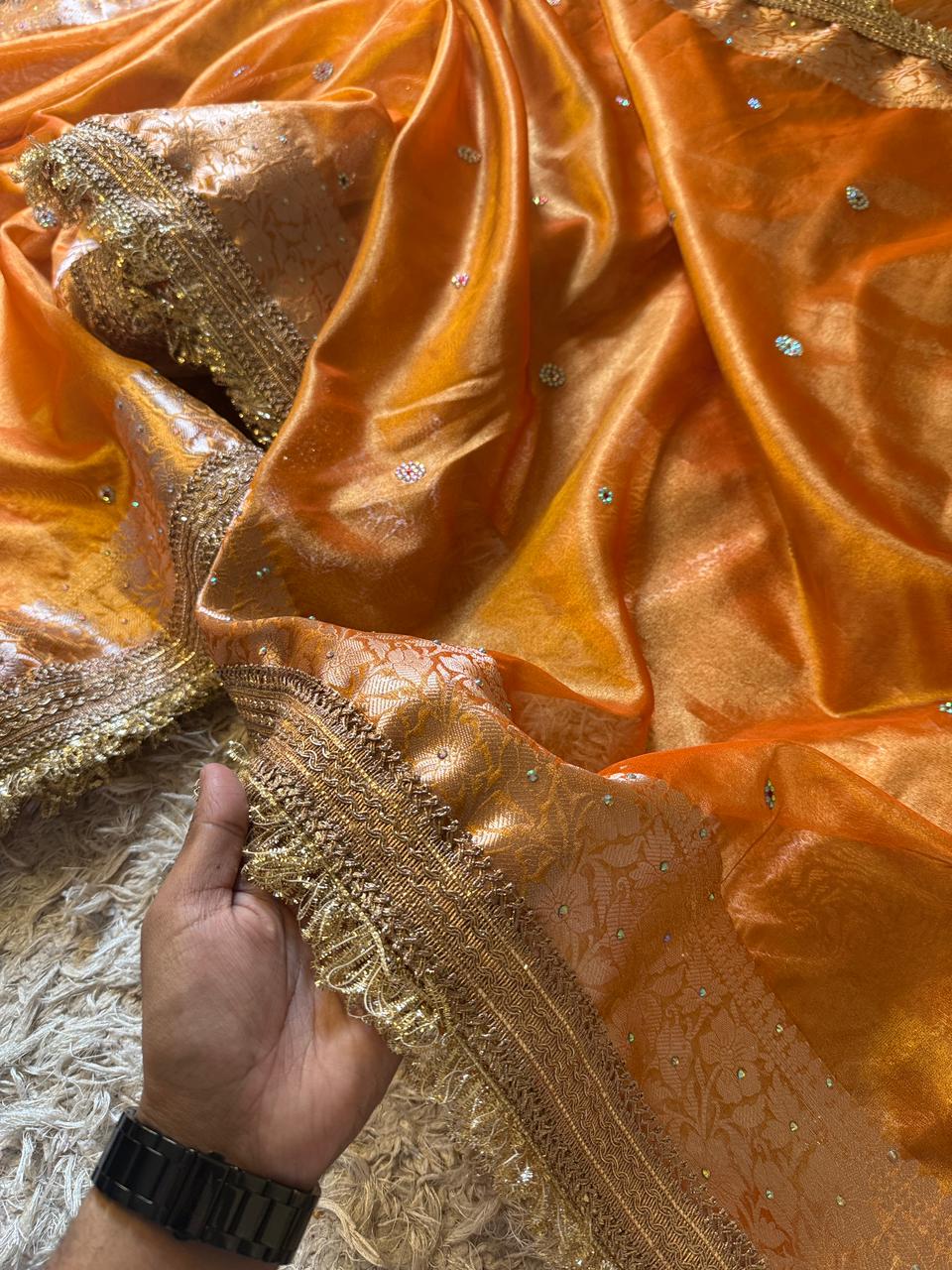 Luxurious Banarasi Tissue Silk Saree for Festivals