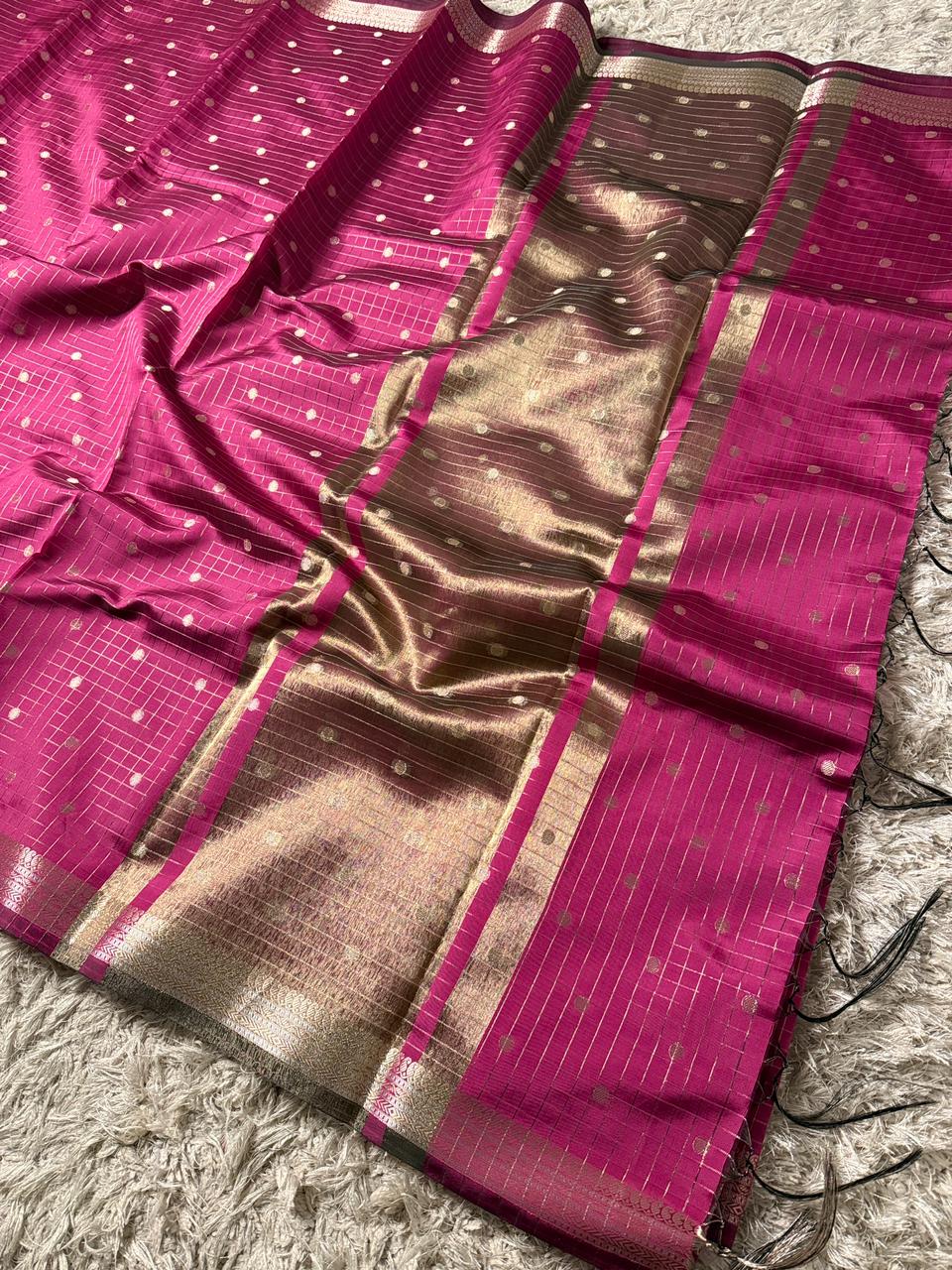 Elegant Blue Banarasi Semi Katan Silk Saree for Weddings