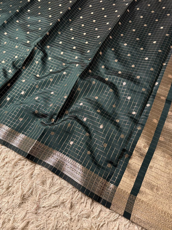 Elegant Blue Banarasi Semi Katan Silk Saree for Weddings