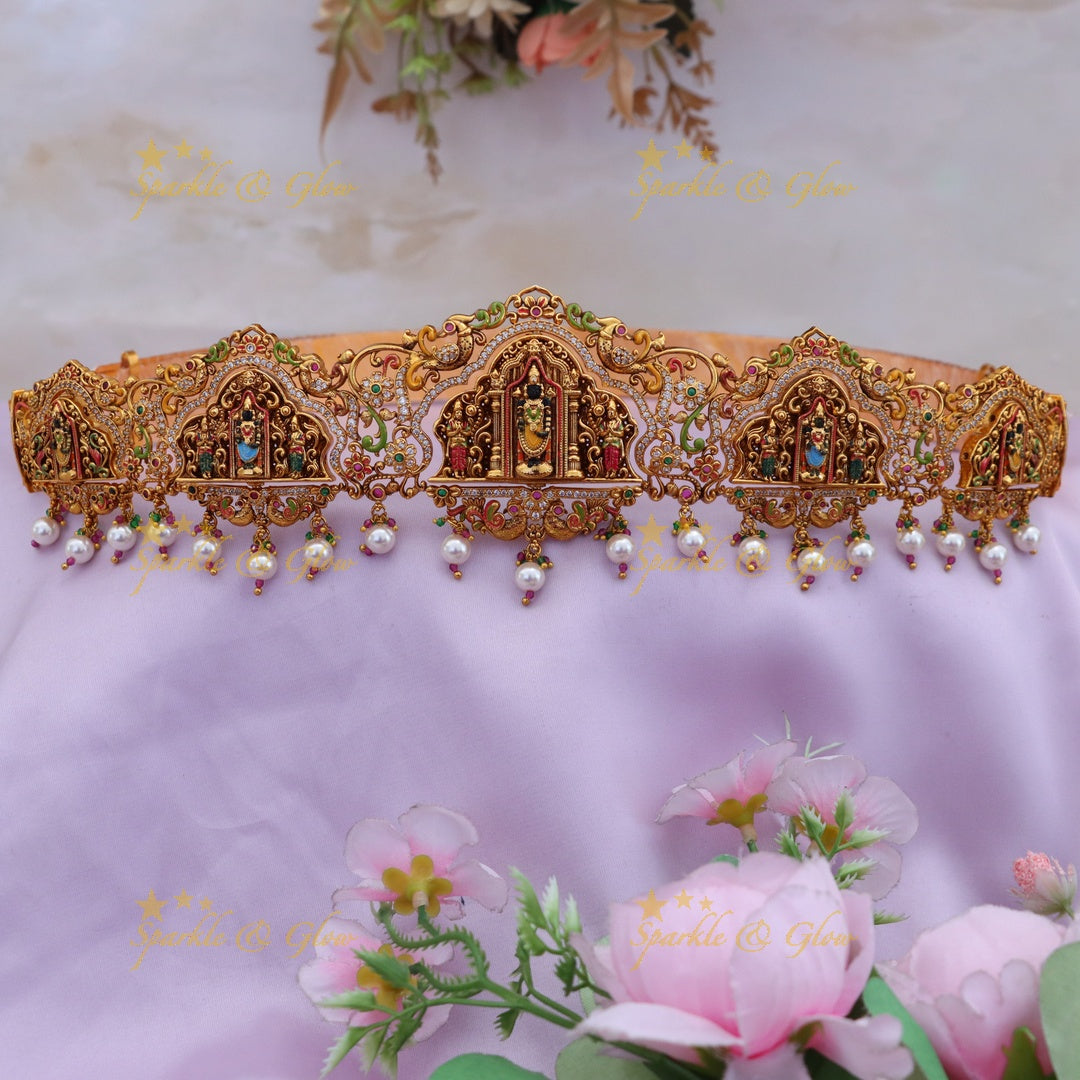 Exquisite Venkateshwara Gold Hip Belt - Sparkle & Glow