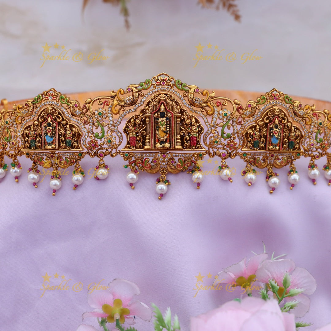 Exquisite Venkateshwara Gold Hip Belt - Sparkle & Glow