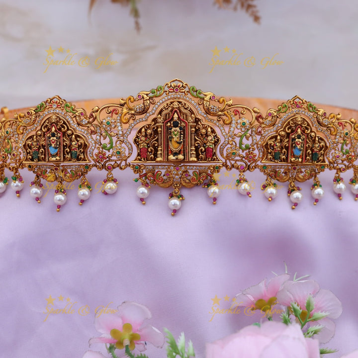 Exquisite Venkateshwara Gold Hip Belt - Sparkle & Glow