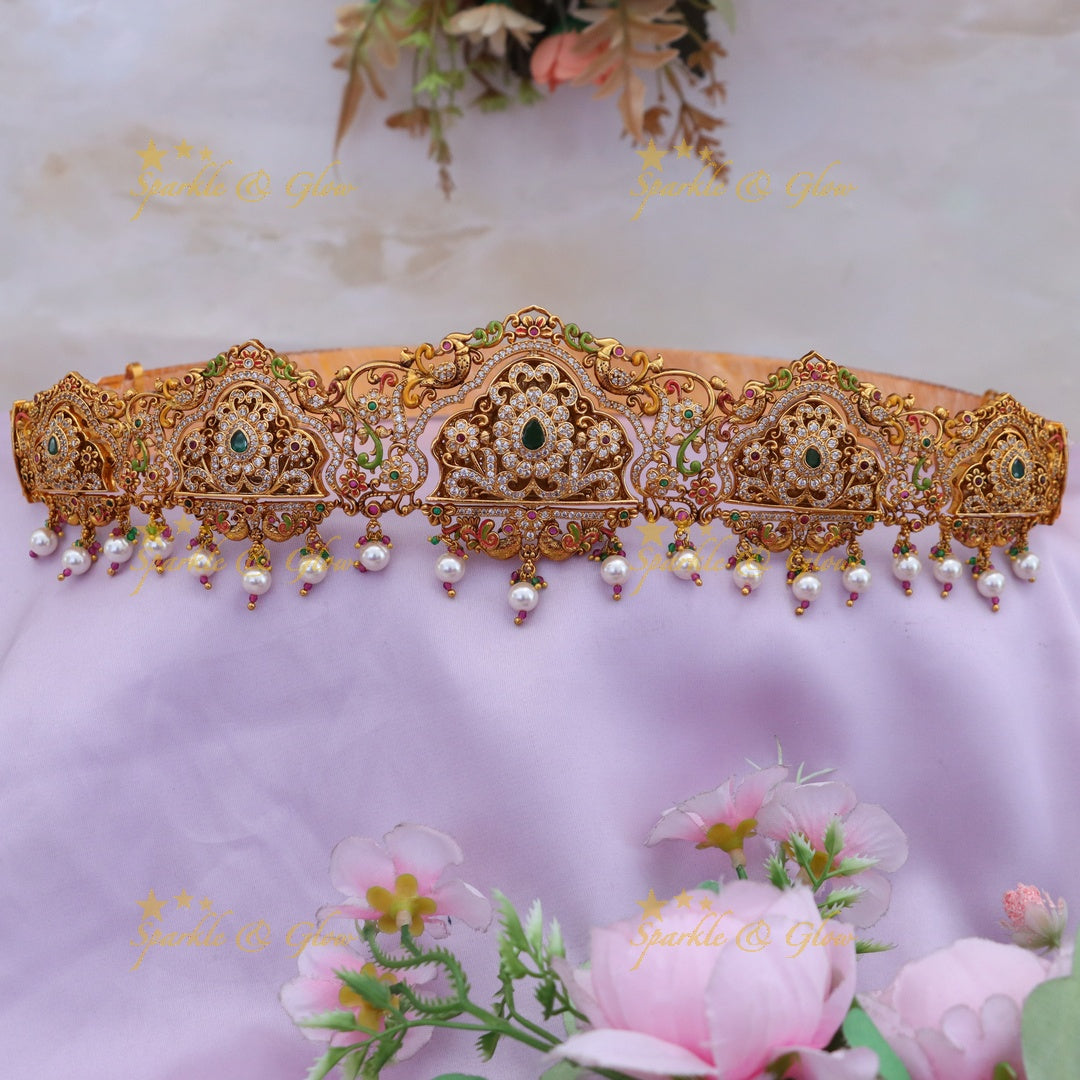 Exquisite Venkateshwara Gold Hip Belt - Sparkle & Glow