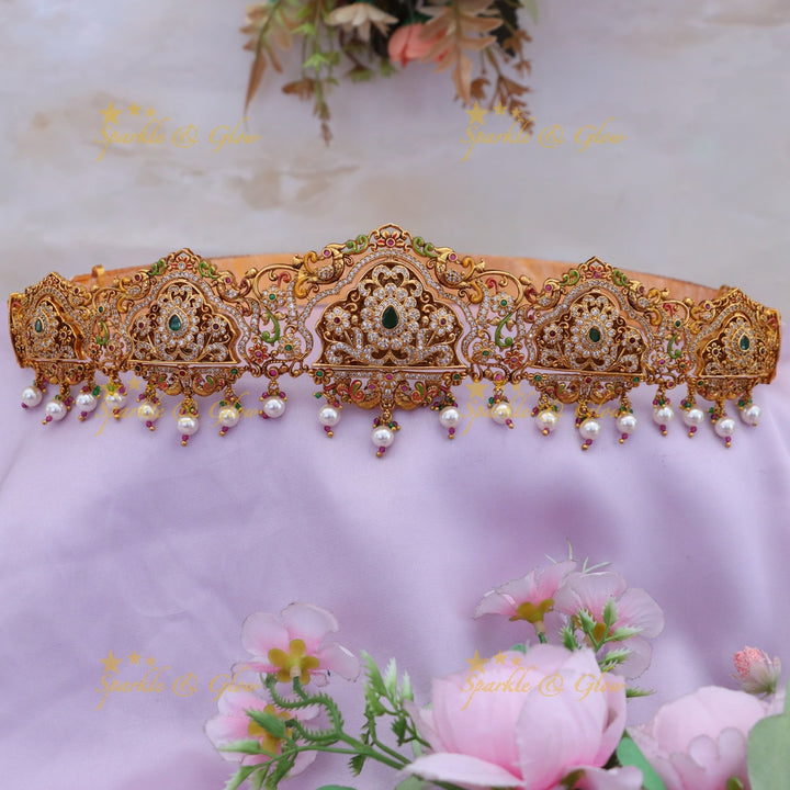 Exquisite Venkateshwara Gold Hip Belt - Sparkle & Glow