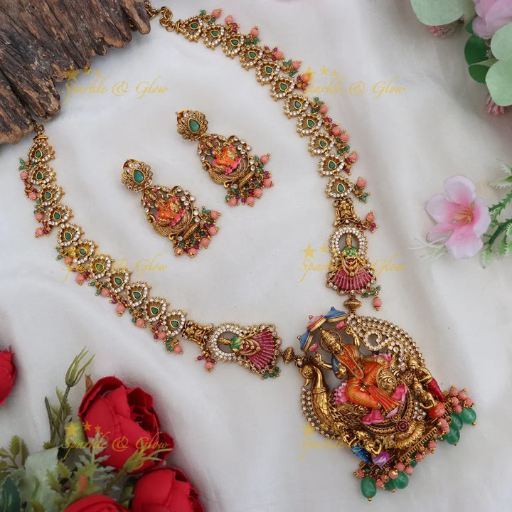 Exquisite Gold-Alike Temple Necklace for Brides – New Arrival