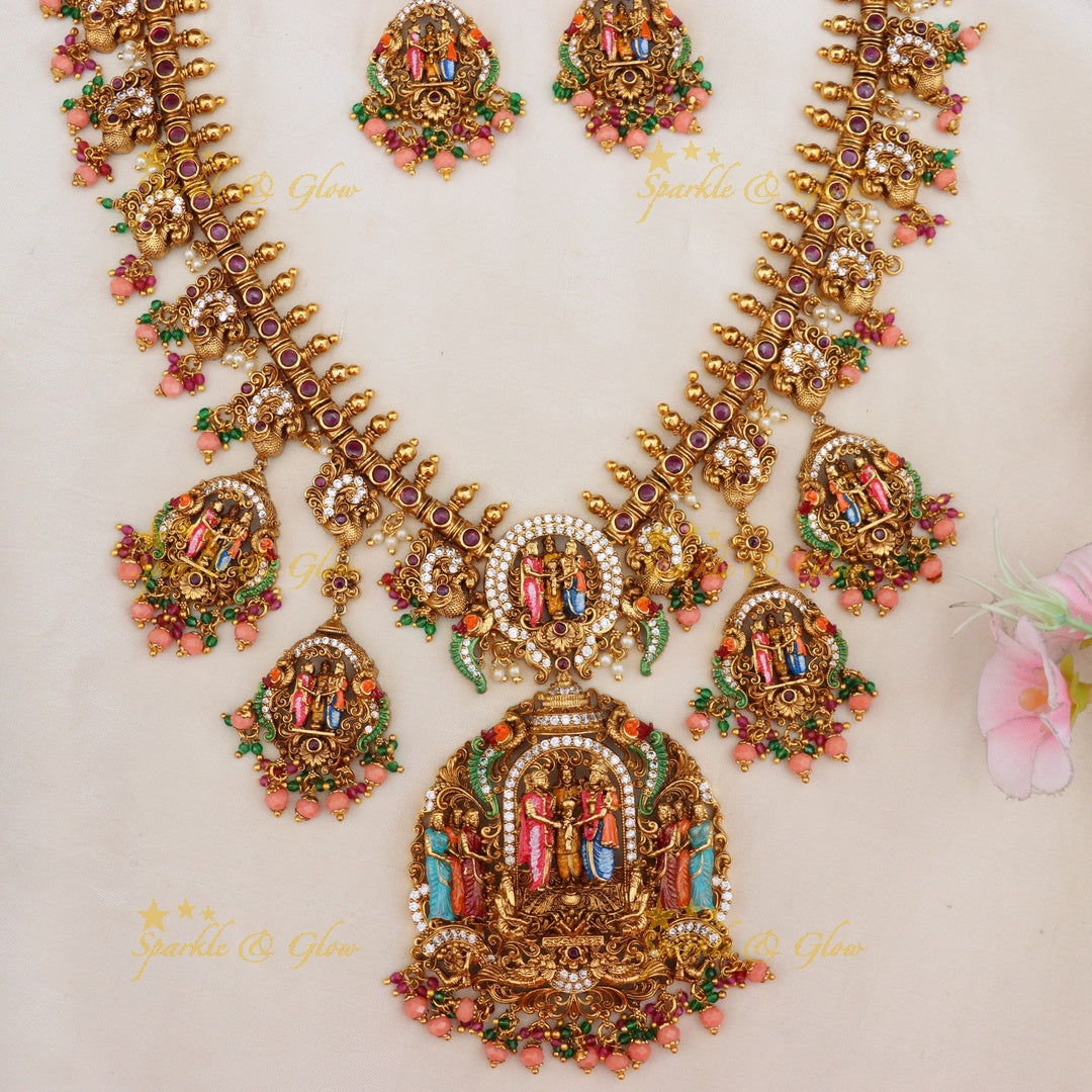Exquisite Temple Haram Necklace for Weddings Online
