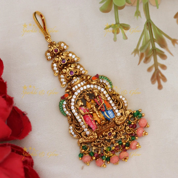 Exquisite Temple Maang Tikka – Perfect for Any Occasion