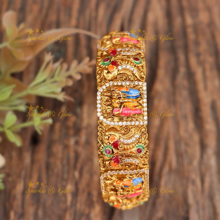 Enchanting Temple Bangles for Your Festive Look