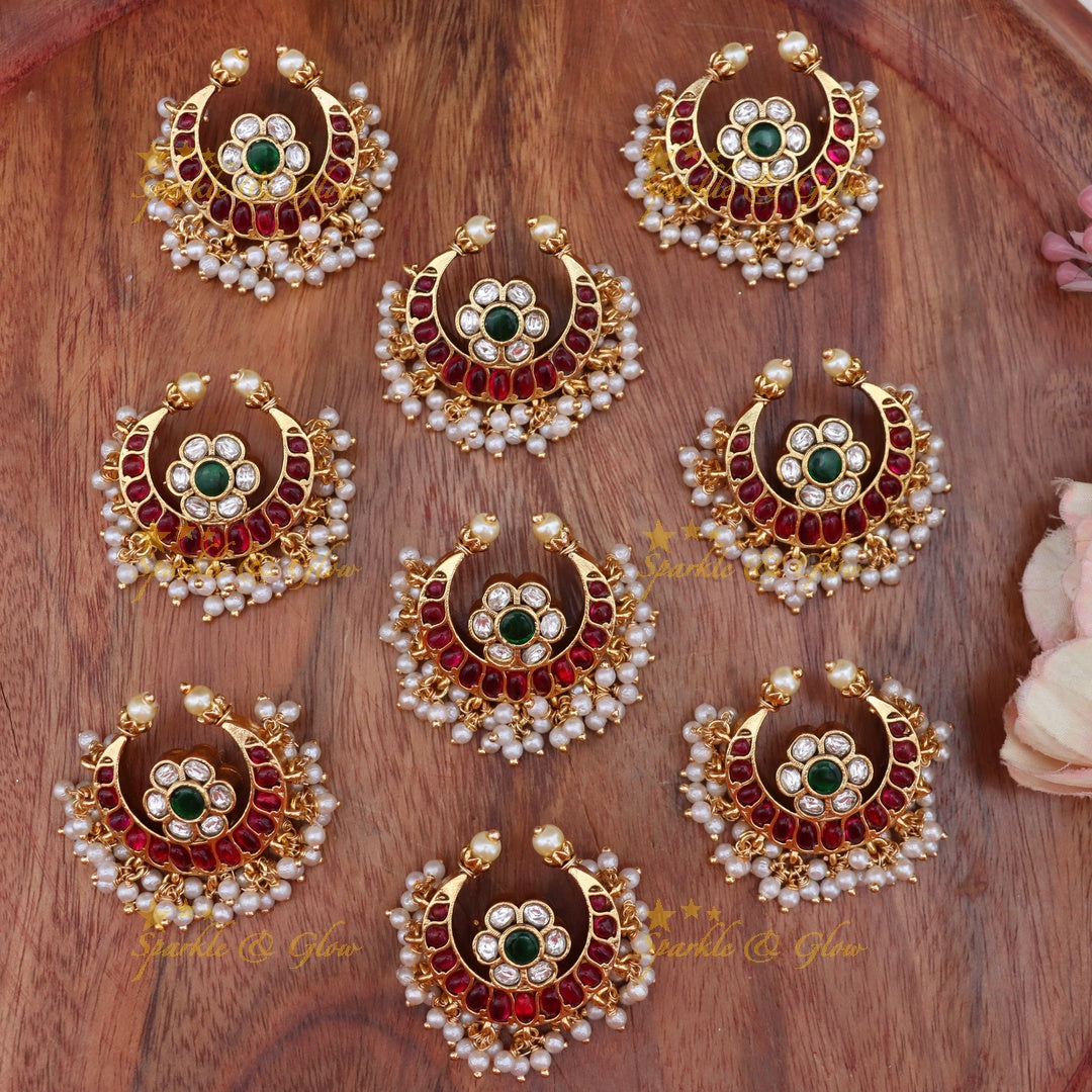 Elegant Gold Floral Pearl Jadabilla for Weddings