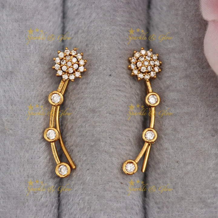 Gold Floral Earcuff for Weddings & Festive Occasions